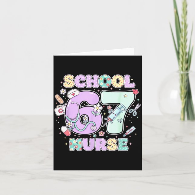 Carte 67 Meme Funny School Nurse Six Seven Meme Boys Gir (Devant)