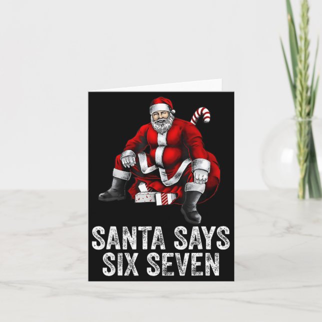 Carte 67 Meme Funny Six Seven Christmas 6-7 Meme Santa 6 (Devant)