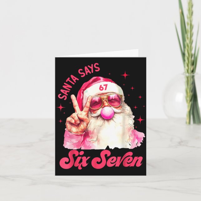 Carte 67 Meme Funny Six Seven Christmas 6-7 Meme Santa 6 (Devant)