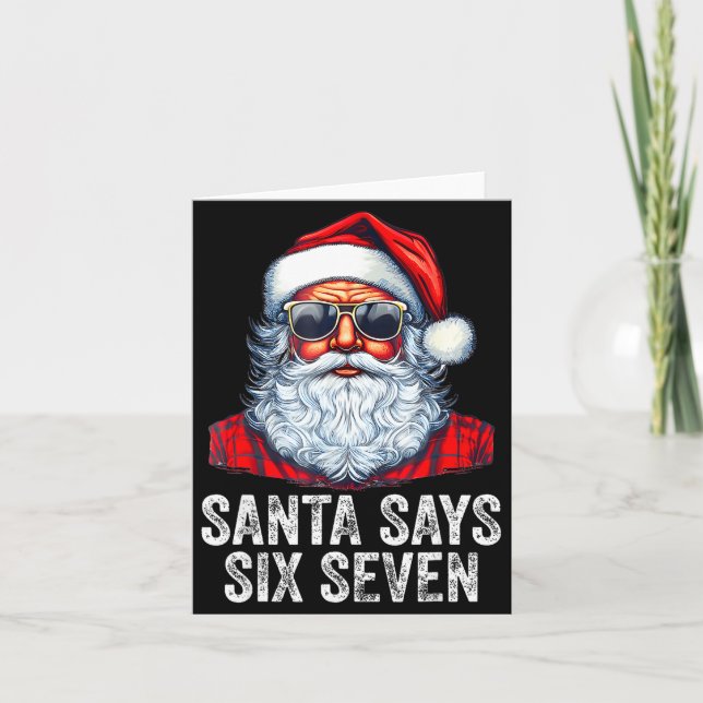 Carte 67 Meme Funny Six Seven Christmas 6-7 Meme Santa 6 (Devant)