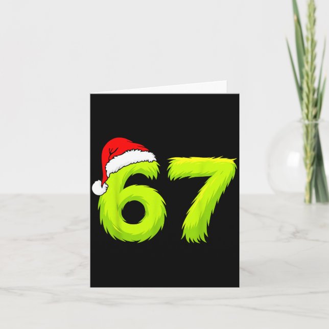 Carte 67 Meme Humor 6-7 Funny Six Seven Christmas  (Devant)
