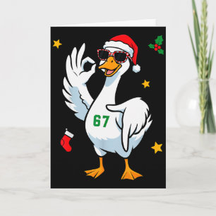 Carte 67 Meme Silly Goose 6 7 Drôle Six Sept Noël