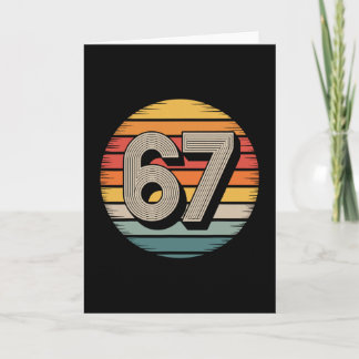Carte 67 Meme Six Seven 6 7 Shirt Meme Funny Number Vint