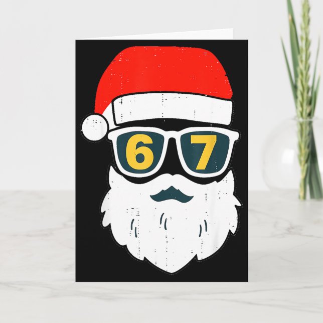 Carte 67 Meme Six Seven Santa Face Kids Men Boys Girls C (Devant)