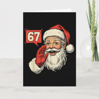 Carte 67 Meme Six Seven Santa Funny Christmas Gen Z Alph