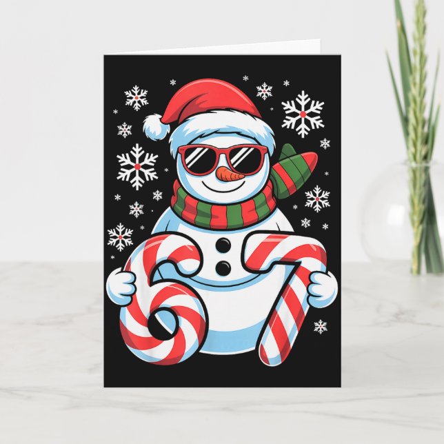 Carte 67 Meme Snowman Brainrot Funny Christmas Kids Boys (Devant)