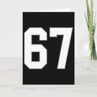 Carte 67 Numéro Soixante-sept Équipe Sports Graphique As