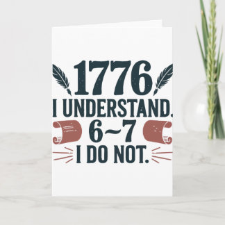 Carte 67 Professeur d'études sociales 1776 Je comprends 