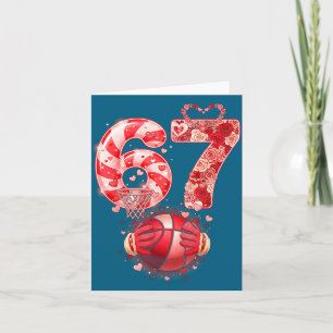 Carte 67 Saint-Valentin Amour Goutte Basketball Sports S