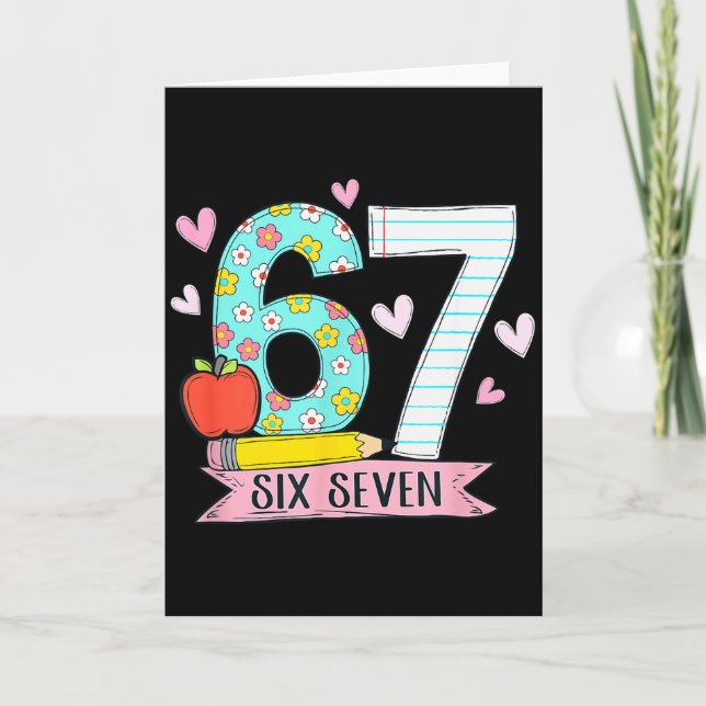 Carte 67 Shirt For Teachers 67 Meme Women Teacher Six Se (Devant)