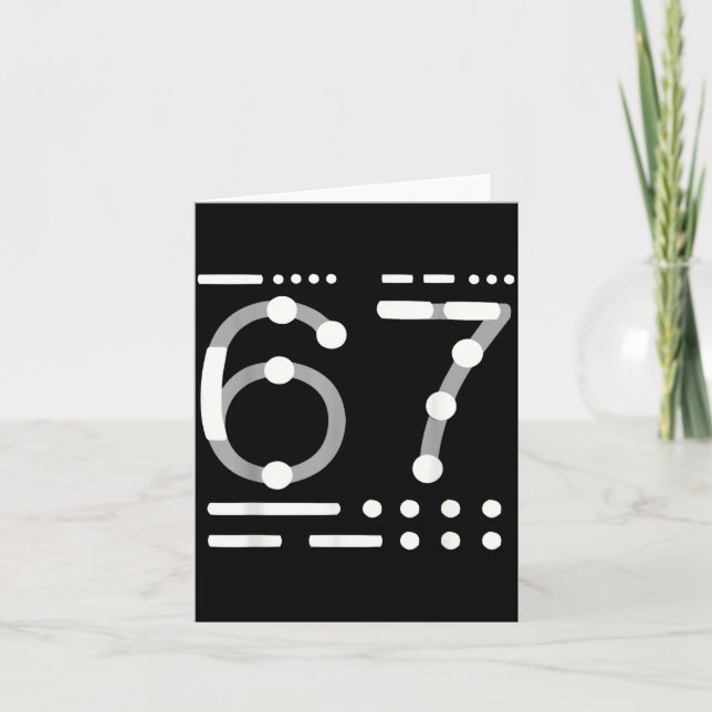 Carte 67 Shirt, Morse Code 67 Kid Meme Six Seven Graphic (Devant)