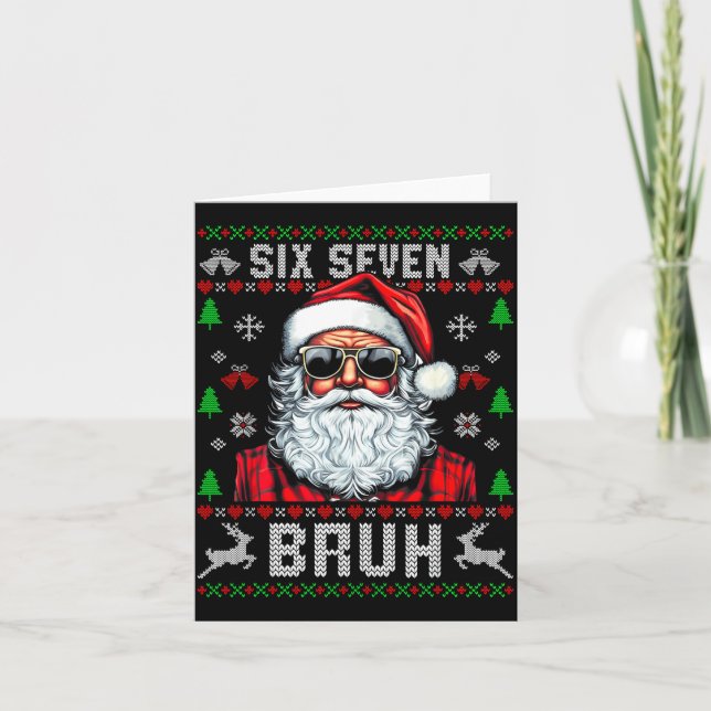 Carte 67 Six Seven Burh Funny Christmas 6 7 Meme Men Wom (Devant)