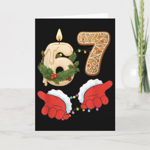 Carte 67 Six Seven Mème Bougie de Noël Gingerbread Gen