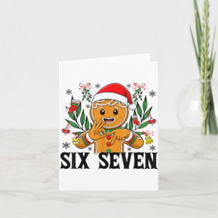 Carte 67 Six Seven Mème Drôle de Noël Signe de la main e