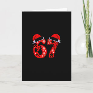 Carte 67 Six Seven Nouveauté Noël Chapeau de Père Noël F