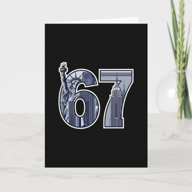 Carte 67 Statue de la Liberté Empire State Graphique  (Devant)