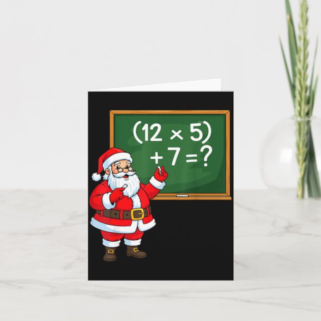 Carte 67 Teacher Christmas Santa Six Seven Meme Brainrot (Devant)