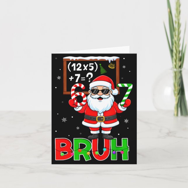 Carte 67 Teacher Christmas Santa Six Seven Meme Math Equ (Devant)