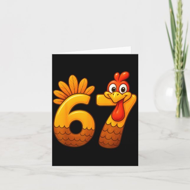 Carte 67 Thanksgiving Funny Turkey Thanksgiving 67 Turke (Devant)