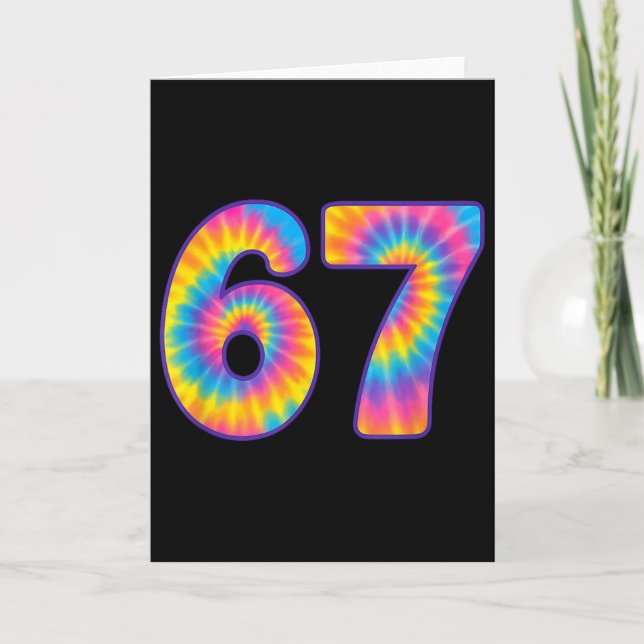 Carte 67 Tie Dye Rétro Six Sept  (Devant)