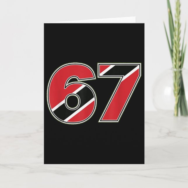 Carte 67 Trinidad Togo Flag Number Design  (Devant)
