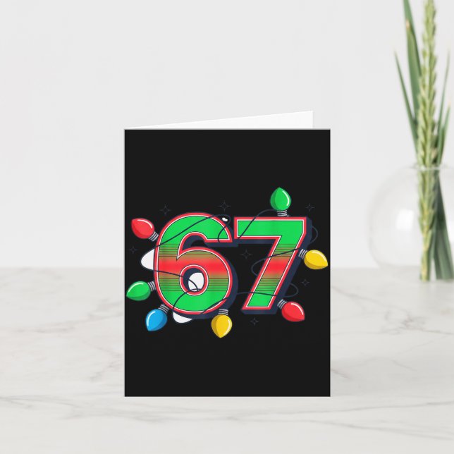 Carte 67 Xmas Lights Tacky Meme Design  (Devant)