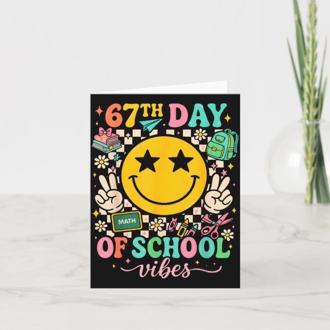 Carte 67th Day Of School Vibes Funny Six Seven 67 Meme S (Devant)