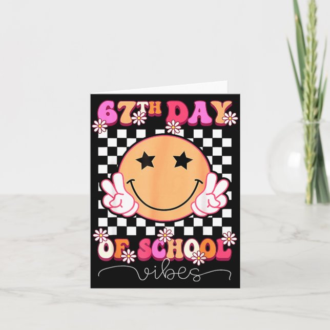 Carte 67th Day Of School Vibes Funny Six Seven 67 Meme S (Devant)