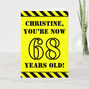 Carte 68e anniversaire : Jeu de style graphique, Nom per