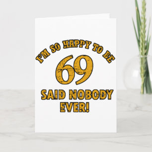 Carte 69 ans Anniversaire