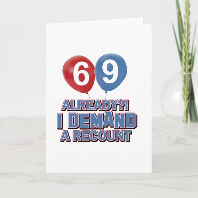 Carte 69e année conception d'anniversaire (Devant)