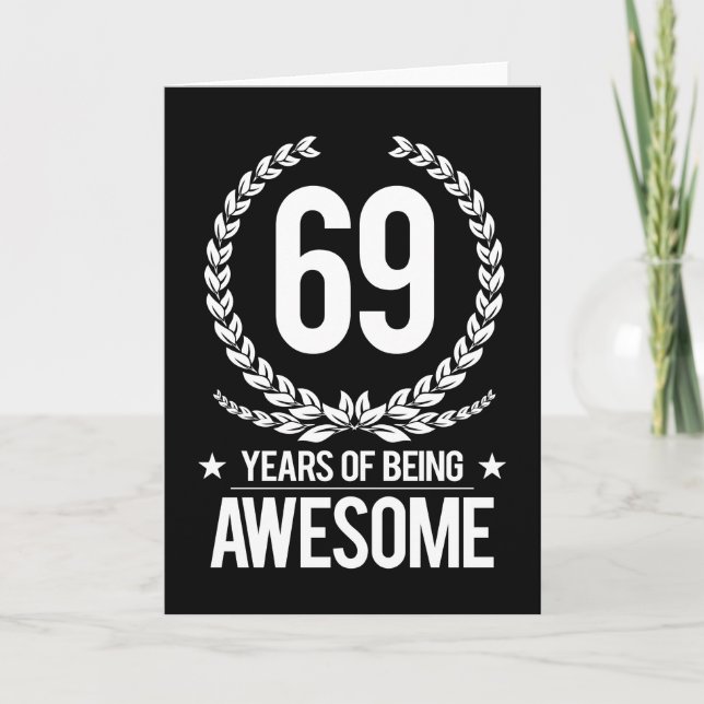 Carte 69e anniversaire (69 ans d'être génial) (Devant)