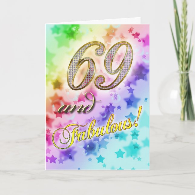 Carte 69e anniversaire pour quelqu'un Fabulous (Devant)
