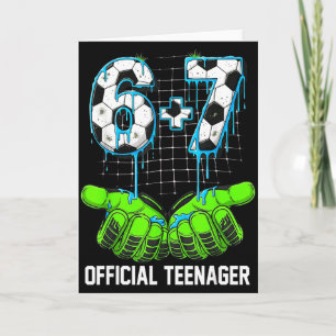 Carte 6+7 = 13 Ans Garçons Filles Adolescent 13e Anniver