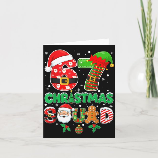 Carte 6-7 Christmas Squad Funny 67 Six Seven Meme Xmas 6 (Devant)