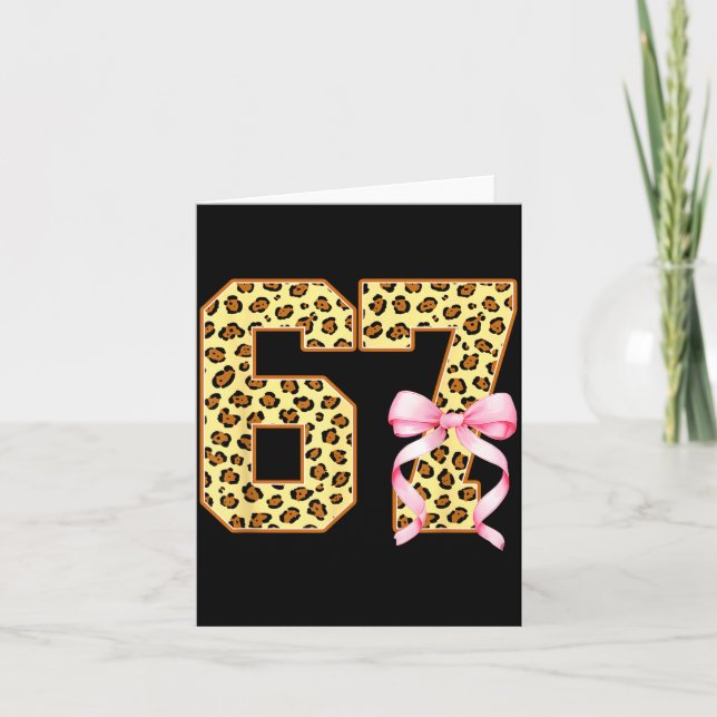 Carte 6-7 Meme Leopard Cheetah Cool Six-seven Funny 67 G (Devant)