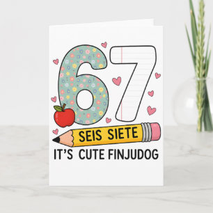 Carte 6 7 Six Sept Joli Professeur Classe Bilingue