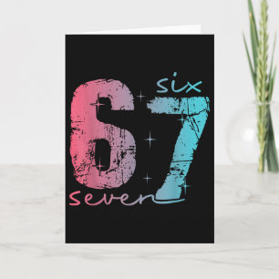 Carte 6 7 Six Seven T-shirt drôle pour femmes 