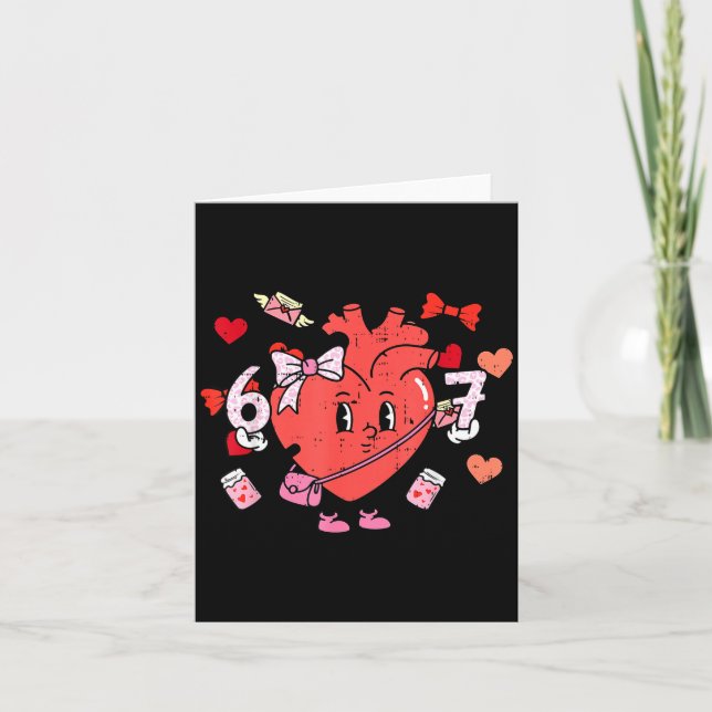 Carte 6 7 Valentines Day Women 67 Valentine Meme Six Sev (Devant)