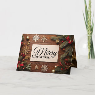 Carte 6 Image Rustic Holiday Grey Card