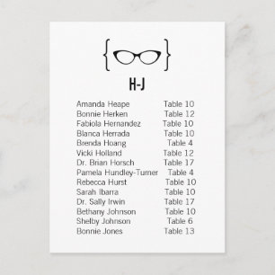 Carte 6 Lunettes Geeky Carte postale Carte postale