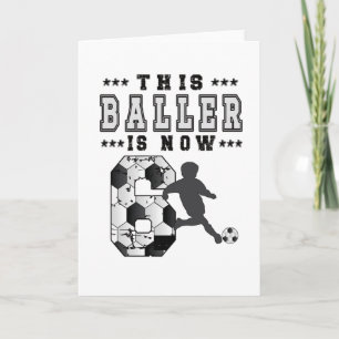Carte 6e anniversaire de la mort du Soccer Player 6 ans
