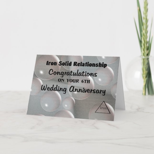 Carte 6e anniversaire de mariage (Devant)