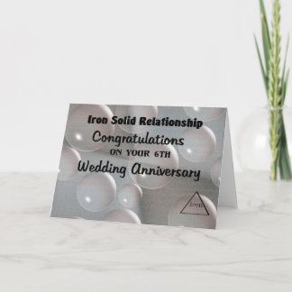 Carte 6e anniversaire du Mariage