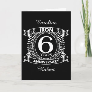 Carte 6e anniversaire mariage crête en détresse