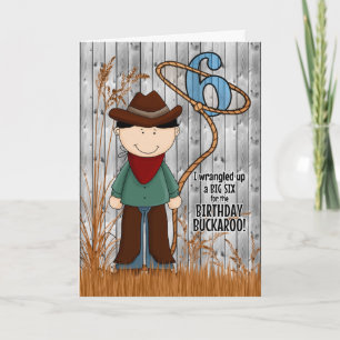 Carte 6e anniversaire pour un petit garçon Occidental Th