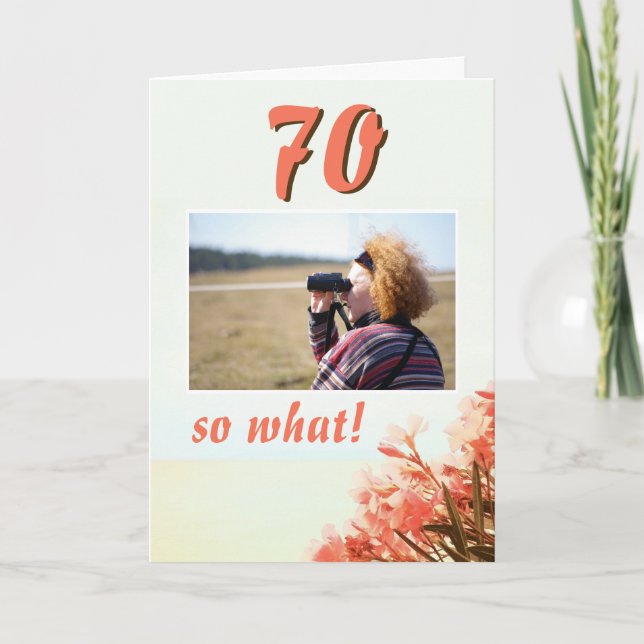 Carte 70 alors quelle Oleander Floral 70e Anniversaire P (Devant)