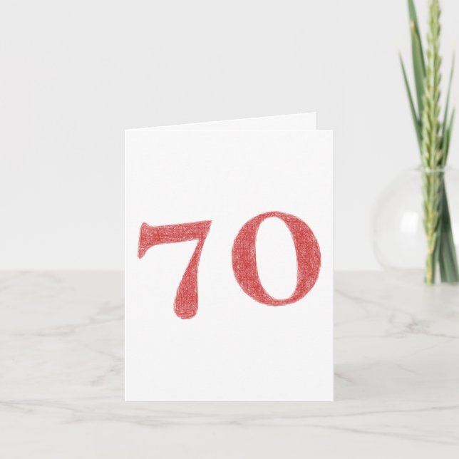Carte 70 ans d'anniversaire (Devant)