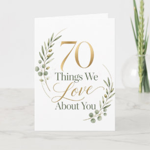Carte 70 choses que nous aimons de vous épouse