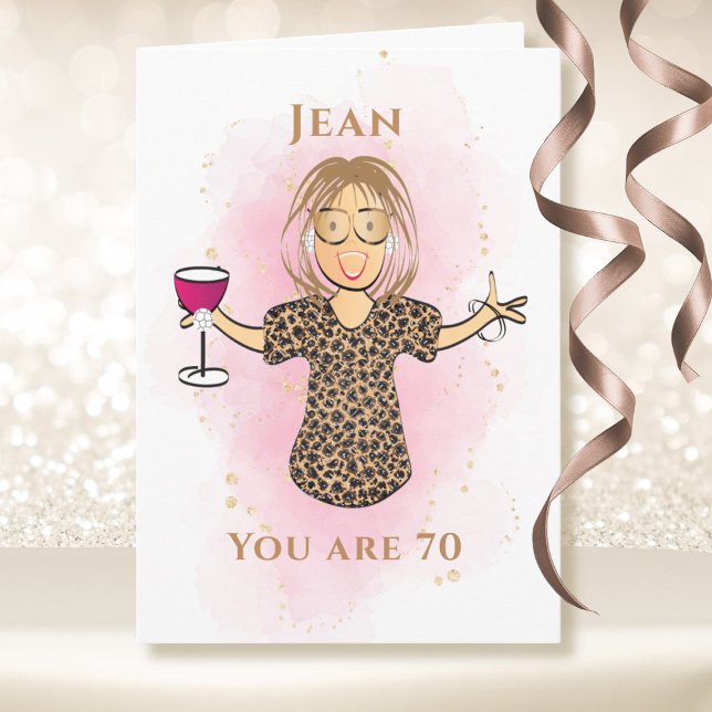 Carte 70 et fabuleux Drôle dame 70e Anniversaire Dessin (Créateur téléchargé)